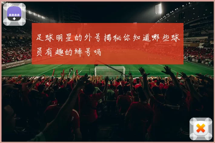 足球明星的外号揭秘你知道哪些球员有趣的绰号吗